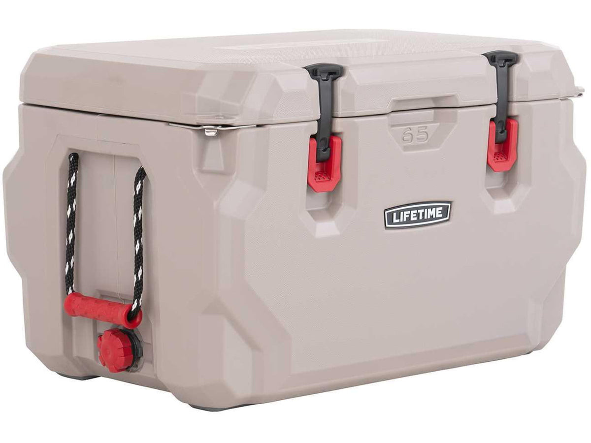 Lifetime Products 65 Quart High Performance Cooler Khaki/Red