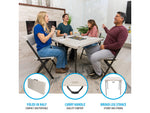 Lifetime Products 37-Inch Fold-In-Half Table and 4 Chairs Set Light Commercial Almond Small 81324