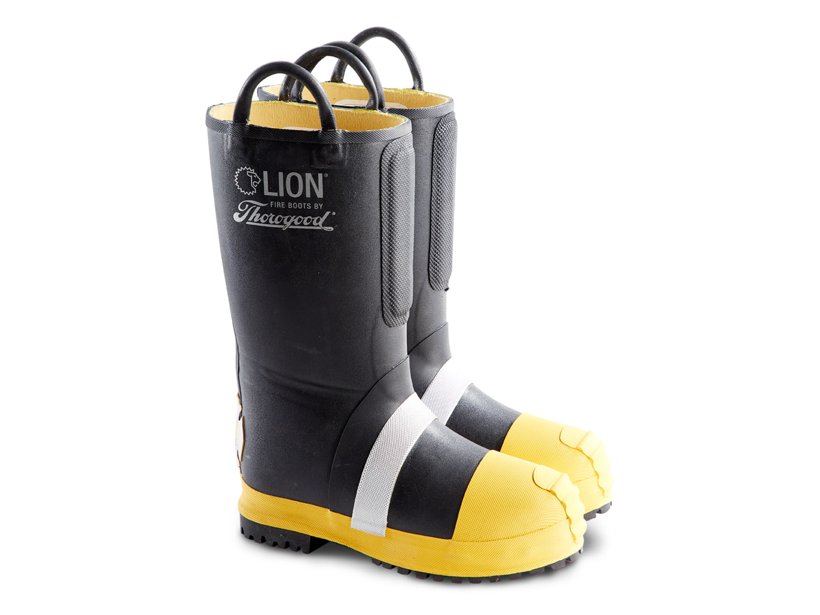 LION HellFire 14in Kevlar Insulted Rubber Work Boots - Women's Wide Black/Yellow 5 US 507-6000-5W