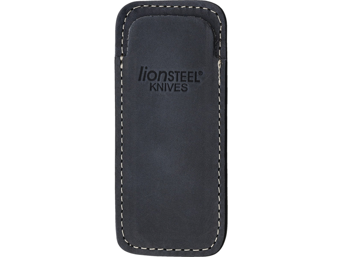 Lionsteel Vertical Leather Sheath Blue 4.5in 900FDV3 BL