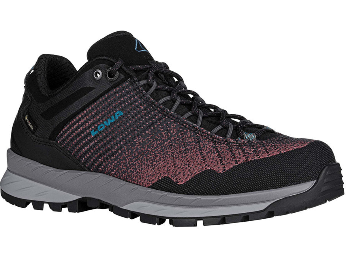 Lowa Carezza GTX Low Shoes - Women's Black/Brown Rose 6.5 2200659931-BKBNRO-M-6.5