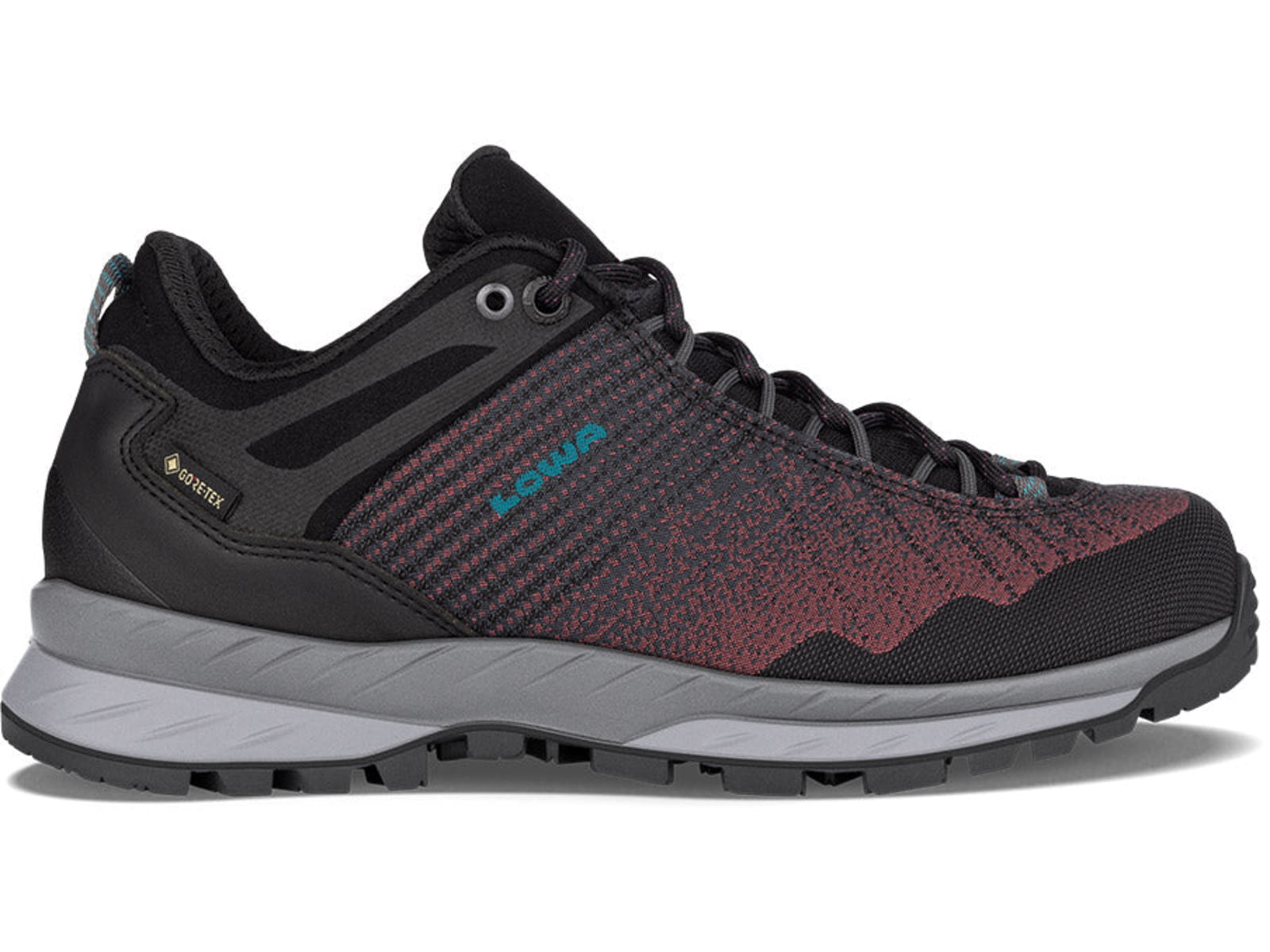 Lowa Carezza GTX Low Shoes - Women's Black/Brown Rose 6.5 2200659931-BKBNRO-M-6.5
