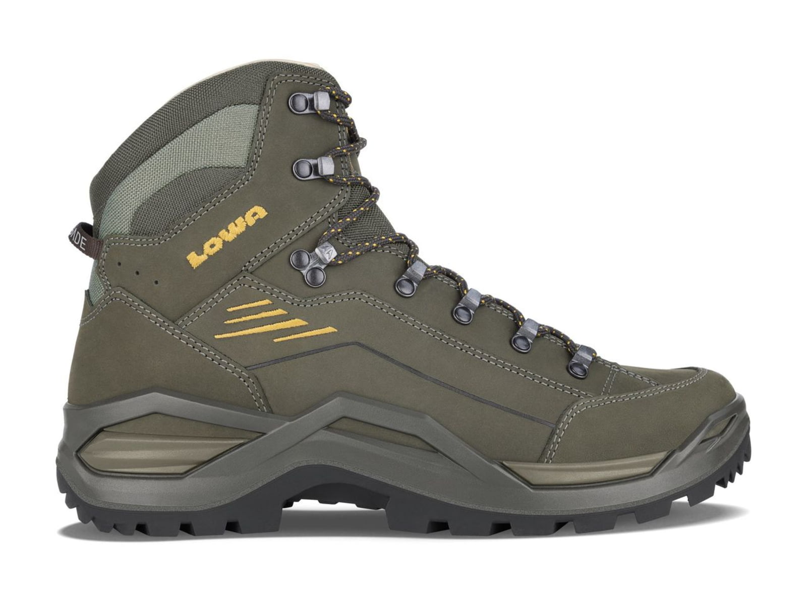 Lowa Renegade Evo LL Mid Hiking Boots- Men's Olive/Mustard