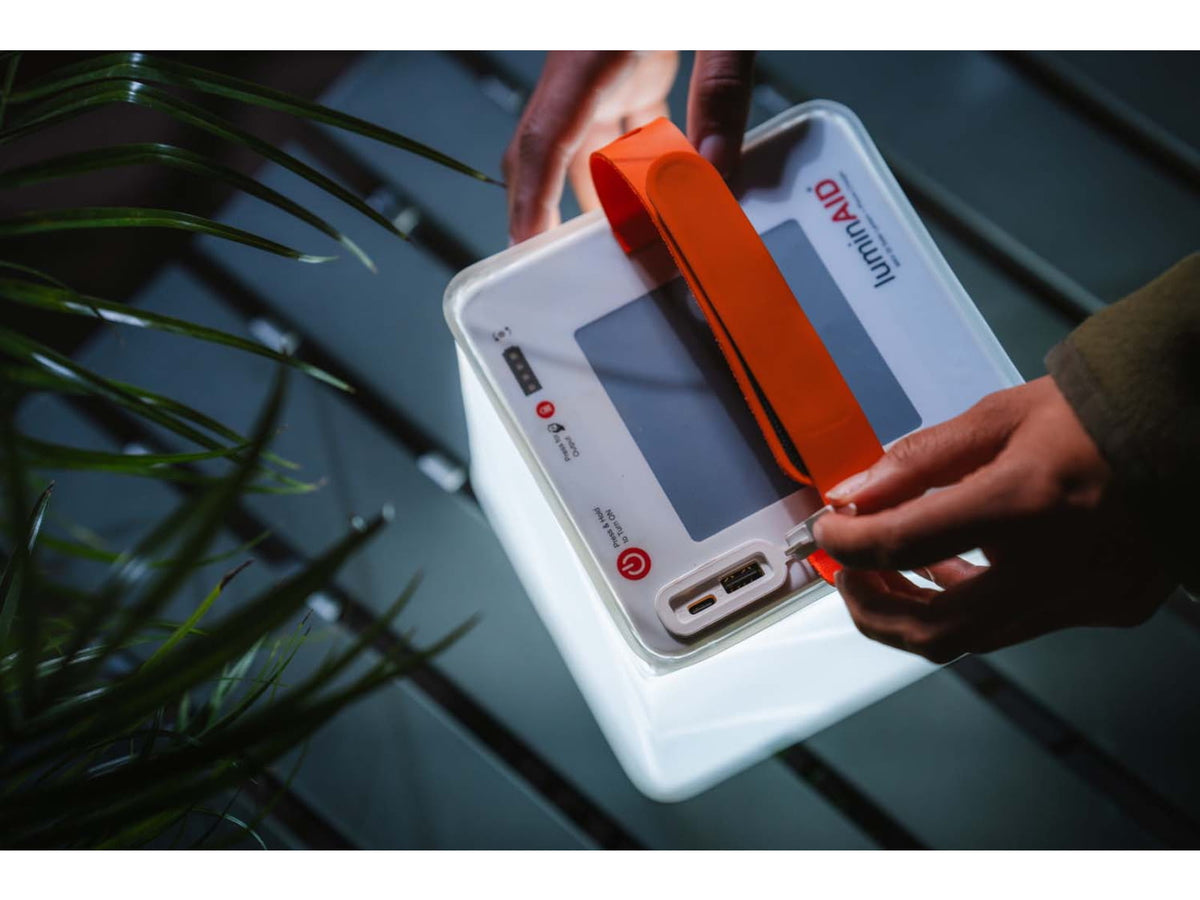 LuminAID Max QI Solar Lantern w/Phone Charger White