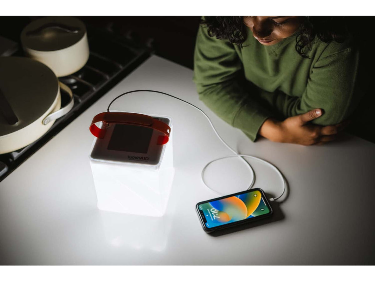 LuminAID Max QI Solar Lantern w/Phone Charger White