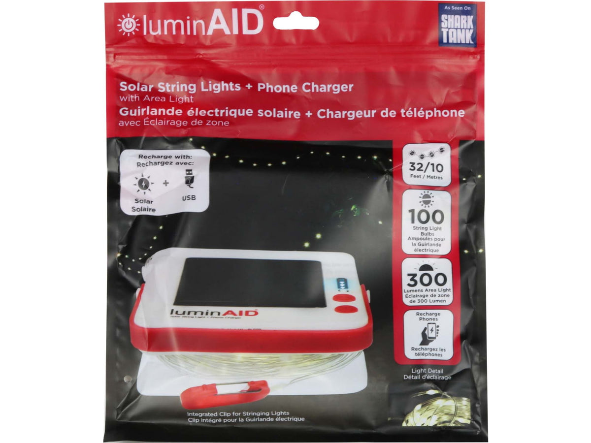 LuminAID Solar String Light w/Phone Charger White 0196-0500