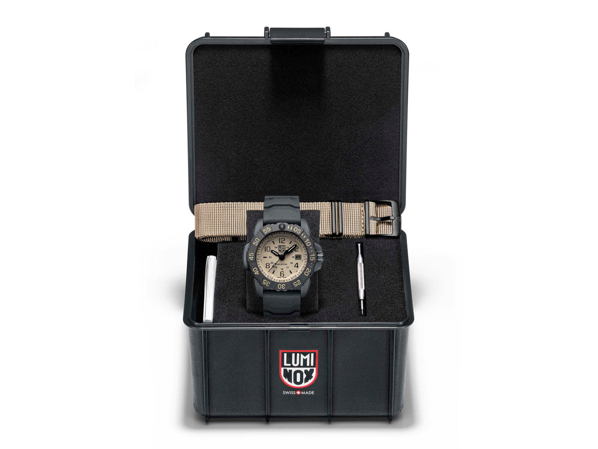Luminox Navy Seal Foundation 3250 Series Watches - Men's Sand/Black 45mm