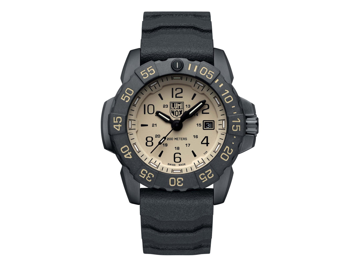 Luminox Navy Seal Foundation 3250 Series Watches - Men's Sand/Black 45mm