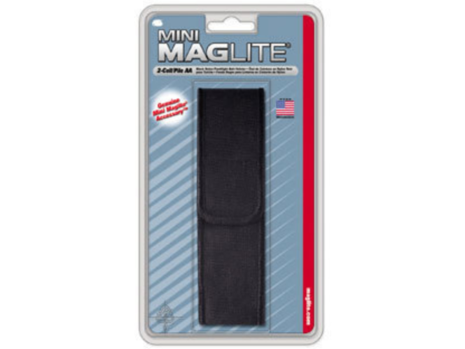 Mag AM2A056 Mini MagLite AA Flashlight Black Nylon Full Flap Holster