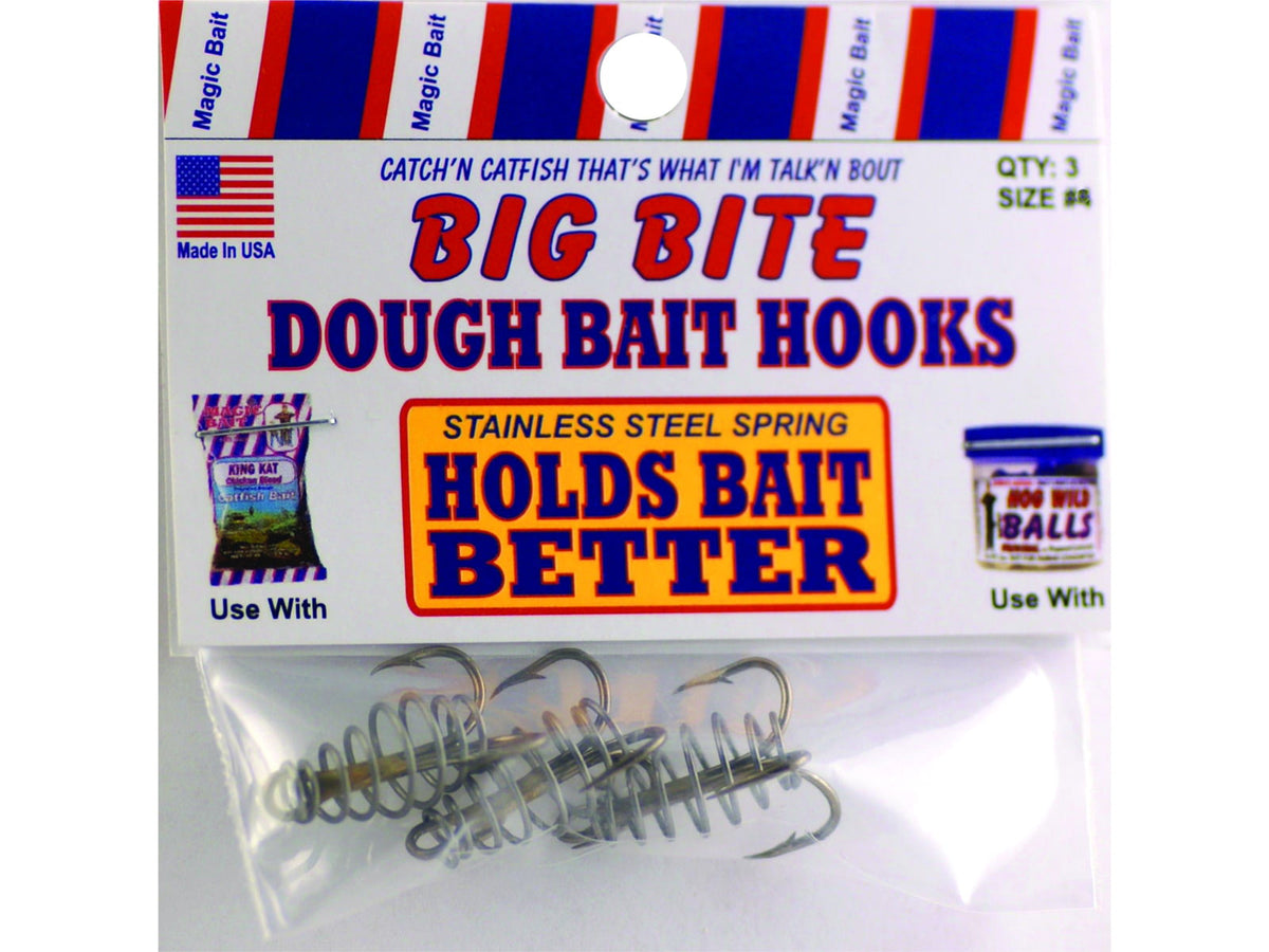 Magic Bait Big Bite Dough Bait Hook Treble Bronze Size 6 3 Per Pack 32-48