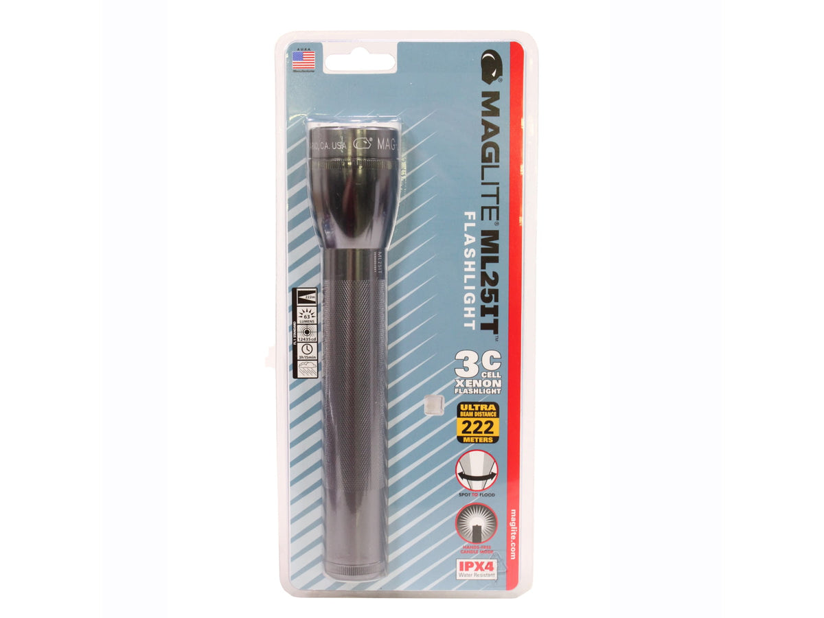 Maglite Ml25it 3 C-cell Xenon Flashlight Gray - ML25IT-3096