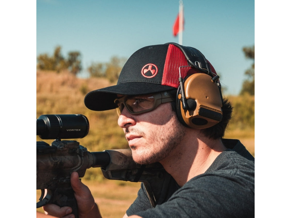 Magpul Industries Icon Trucker Hat Black/Red M/L MAG1106-003