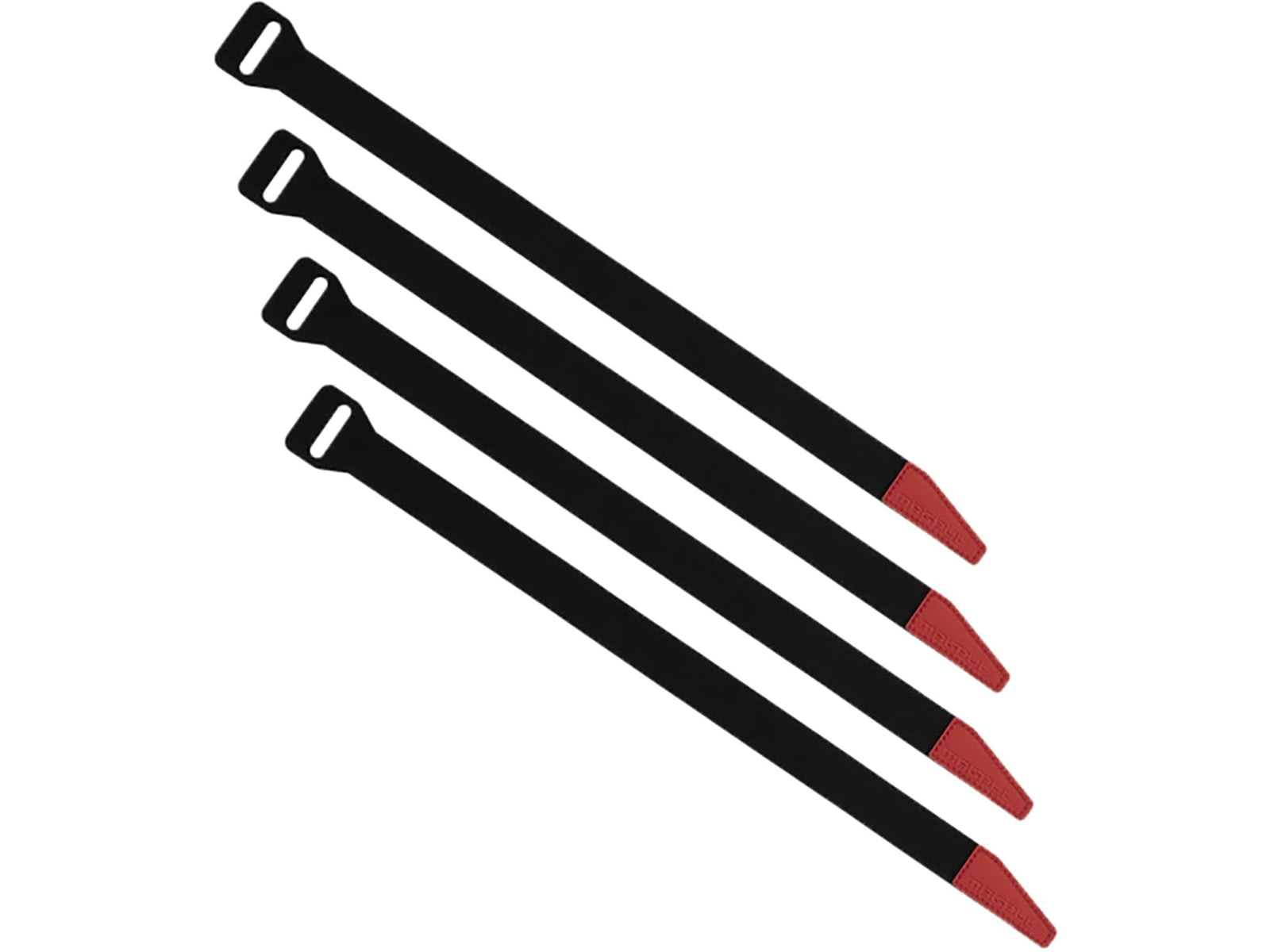Magpul Industries DAKA Gear Straps 12in x 0.75in 4 Pack Matte Black/Red