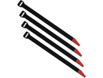 Magpul Industries DAKA Gear Straps 12in x 0.75in 4 Pack Matte Black/Red