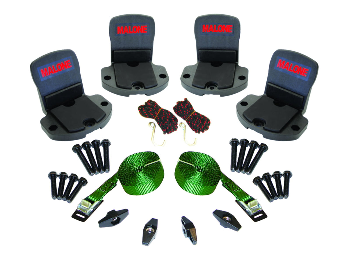 Malone Auto Racks Big Foot Pro Canoe Carrier w/Tie-Downs Gunwale Brackets Side Loading MPG112MD