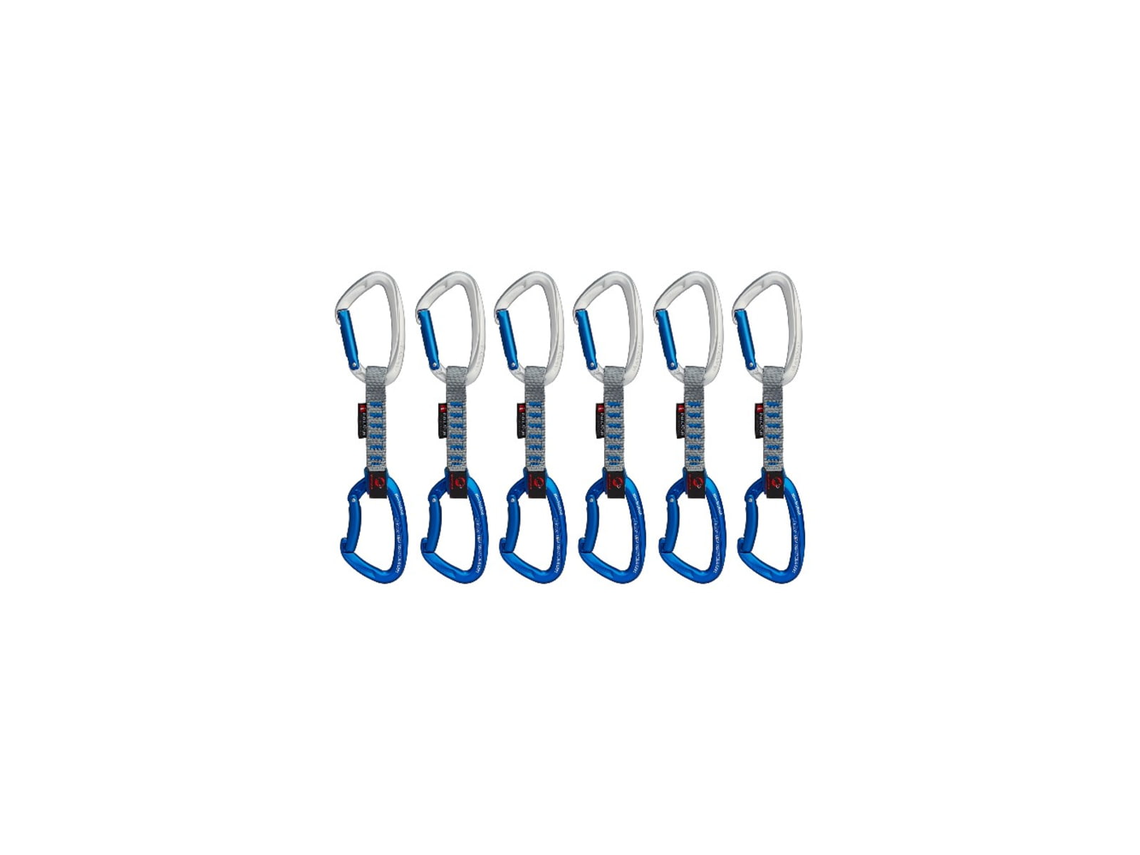 Mammut Crag Keylock 10 cm Indicator 6-Pack Quickdraws Straight Gate/Bent Gate Key Lock Silver-Ultramari 10 cm