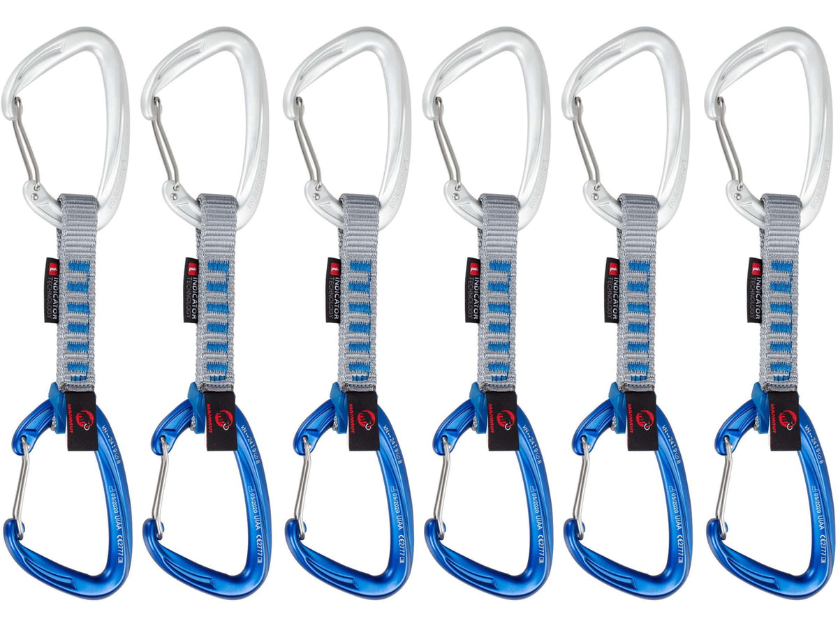 Mammut Crag Wire 10 cm Indicator 6-Pack Quickdraws Wire Gate/Wire Gate Silver-Ultramarine 10 cm