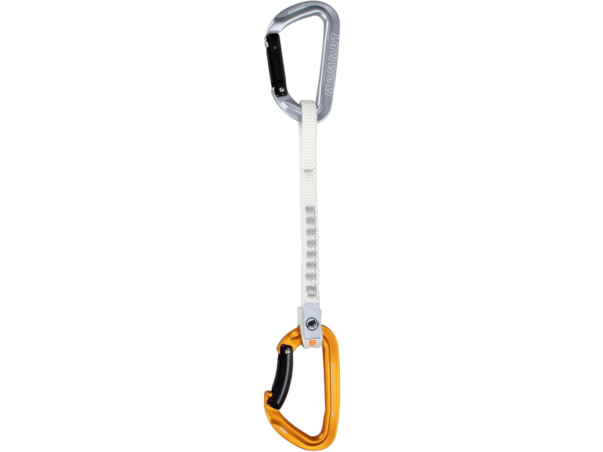 Mammut Sender Keylock 17 cm Quickdraw Straight Gate/Bent Gate Key Lock Light Grey-Gold 17 cm