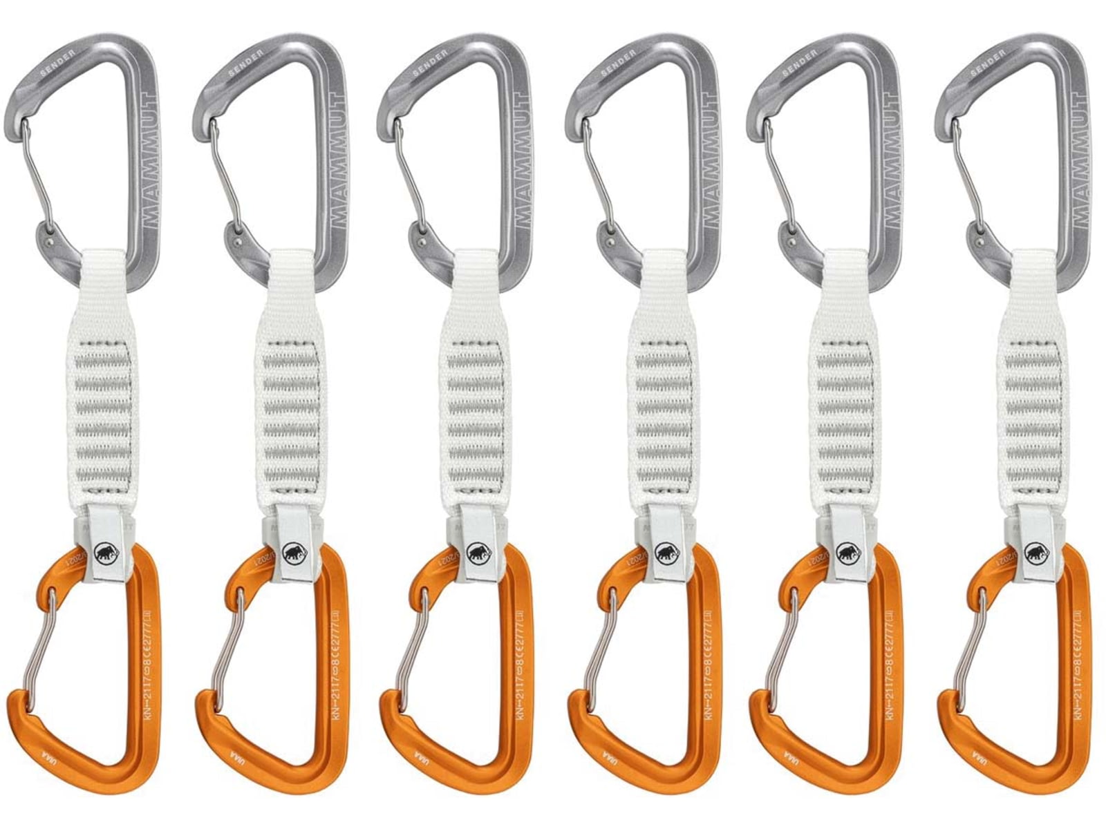 Mammut Sender Wire 12 cm 6-Pack Quickdraws Wire Gate/Wire Gate Light Grey-Gold 12 cm 2040-02801-19272-74