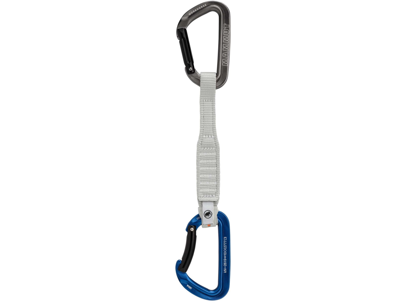 Mammut Workhorse Keylock 17 cm Quickdraw Straight Gate/Bent Gate Key Lock Grey-Blue 17 cm 2040-02721-33275-75