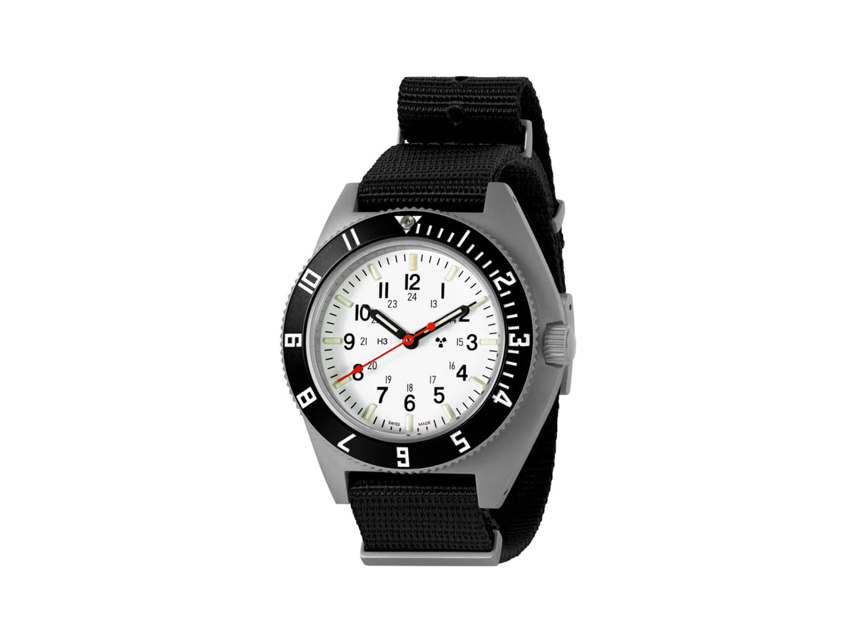Marathon Arctic Steel Navigator Ssnav On Nylon Defstan Watch White 41mm WW194001SS-0503
