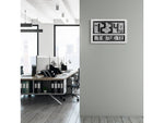 Marathon Clock Jumbo LCD Atomic Wall Clock Silver 16.7 x 1.9 x