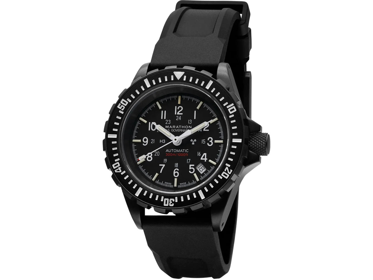 Marathon GSAR Unisex Anthracite Automatic Diver's Watch - US Gov 41mm IP Black Rubber WW194006BK-0030