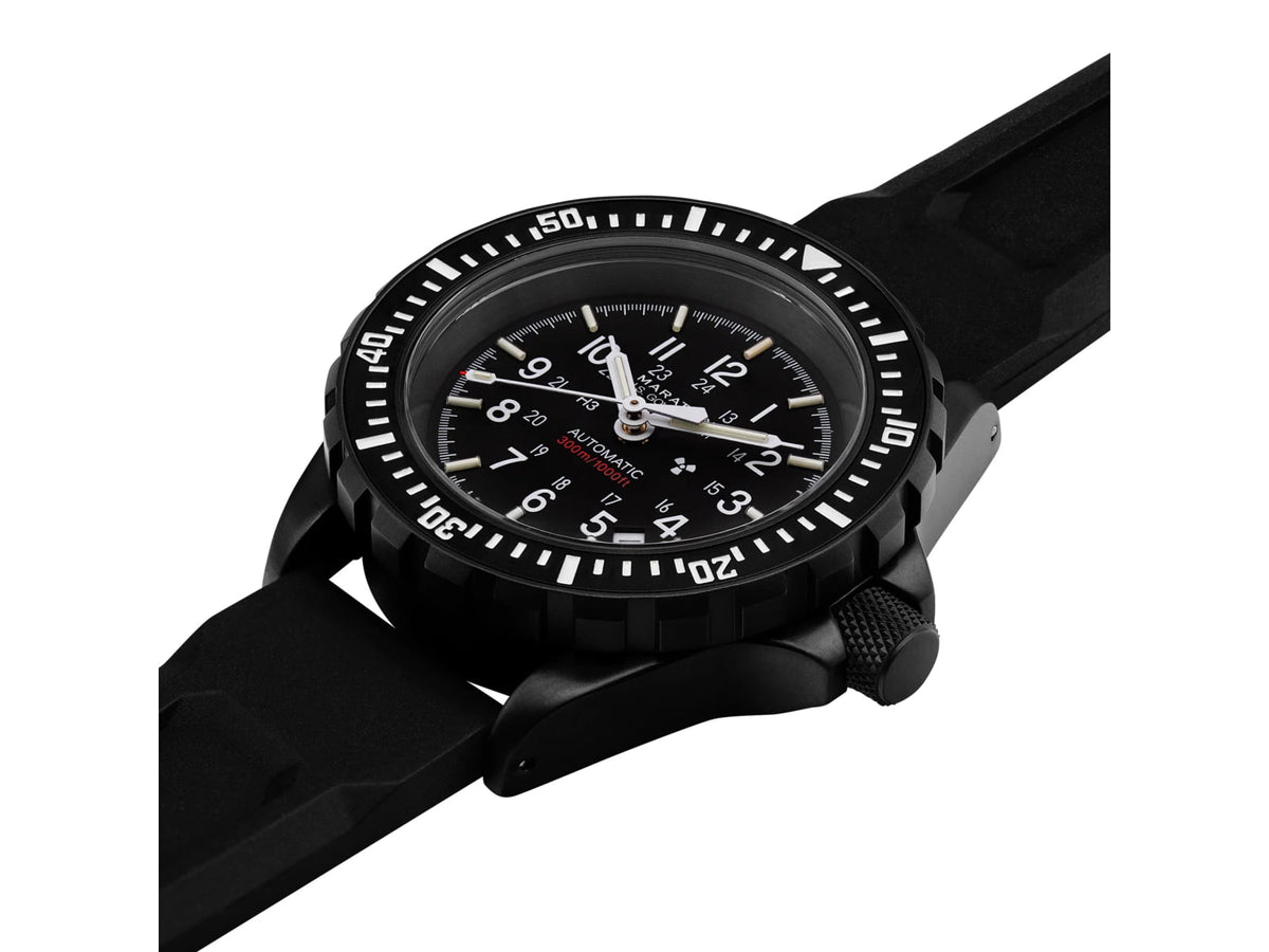 Marathon GSAR Unisex Anthracite Automatic Diver's Watch - US Gov 41mm IP Black Rubber WW194006BK-0030