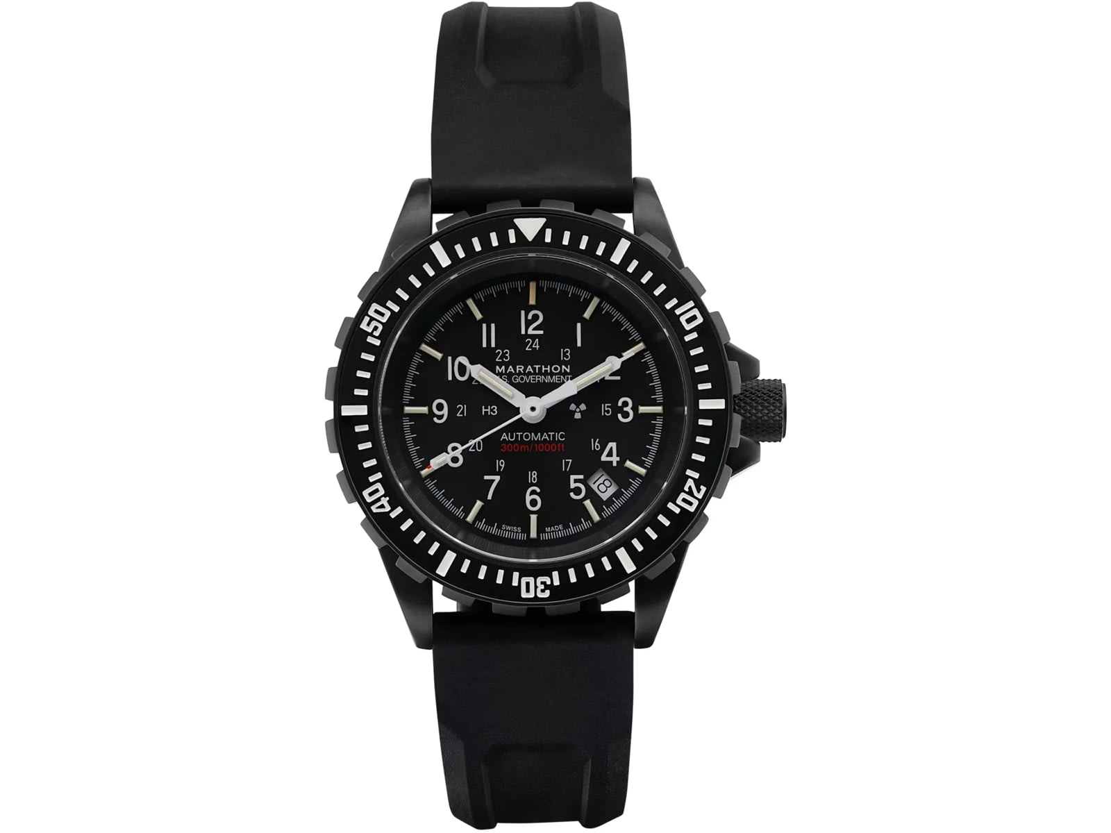 Marathon GSAR Unisex Anthracite Automatic Diver's Watch - US Gov 41mm IP Black Rubber WW194006BK-0030