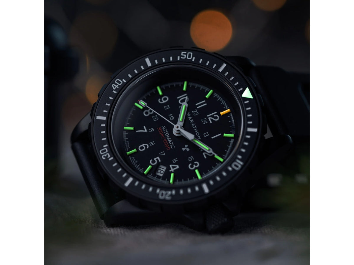 Marathon GSAR Unisex Anthracite Automatic Diver's Watch - US Gov 41mm IP Black Rubber WW194006BK-0030
