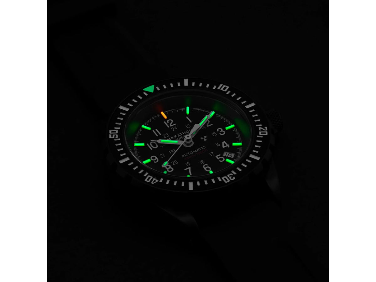 Marathon GSAR Unisex Anthracite Automatic Diver's Watch - US Gov 41mm IP Black Rubber WW194006BK-0030