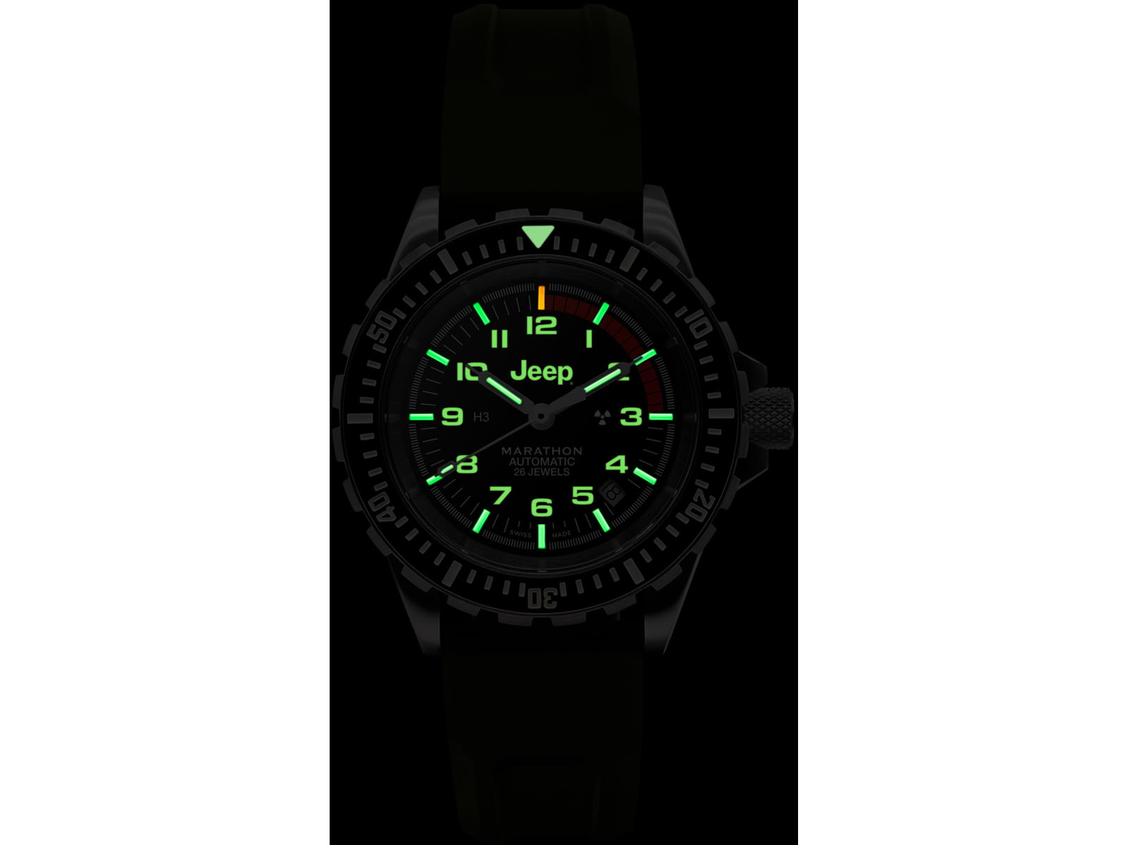 Marathon JEEP GSAR on Rubber OD Green Watch Black 41mm