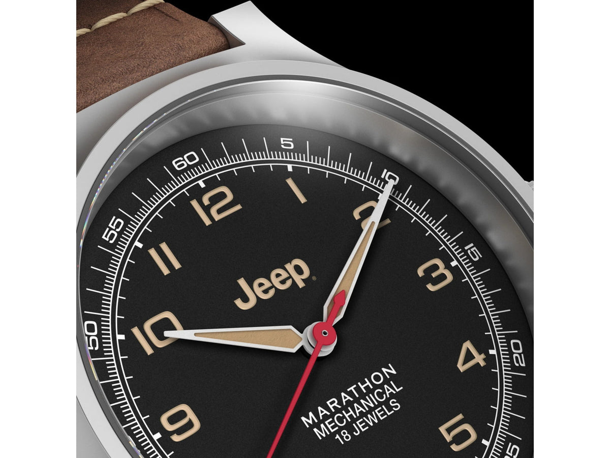 Marathon JEEP SSGPQ on Leather Watch Black 41mm WW194034SS-4001