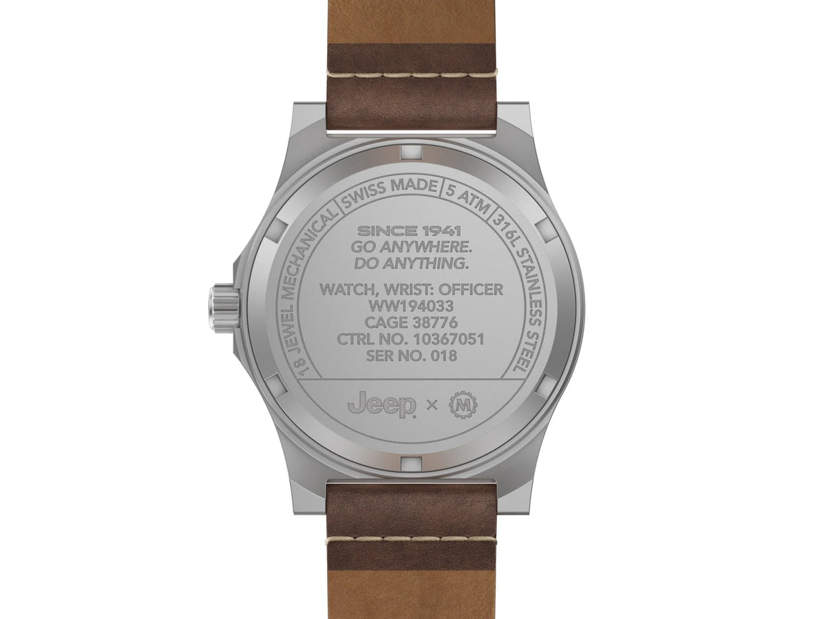 Marathon JEEP SSGPQ on Leather Watch Black 41mm WW194034SS-4001