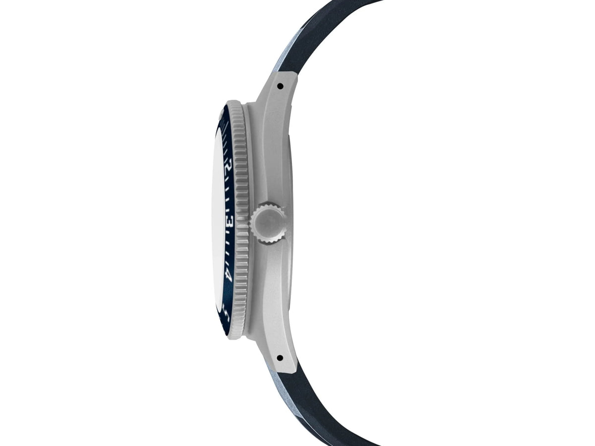Marathon Navigator Unisex Pilot's Quartz Watch w/ Date Blue Yonder SSNAV-D 41mm Bi-Directional Blue FKM Rubber WW194013SS-1301