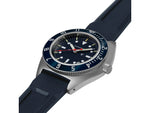 Marathon Navigator Unisex Pilot's Quartz Watch w/ Date Blue Yonder SSNAV-D 41mm Bi-Directional Blue FKM Rubber WW194013SS-1301