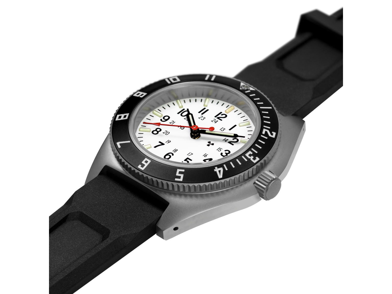Marathon Rctic Steel Navigator Ssnav On Black 3-Piece Rubber Strap Kit White 41mm