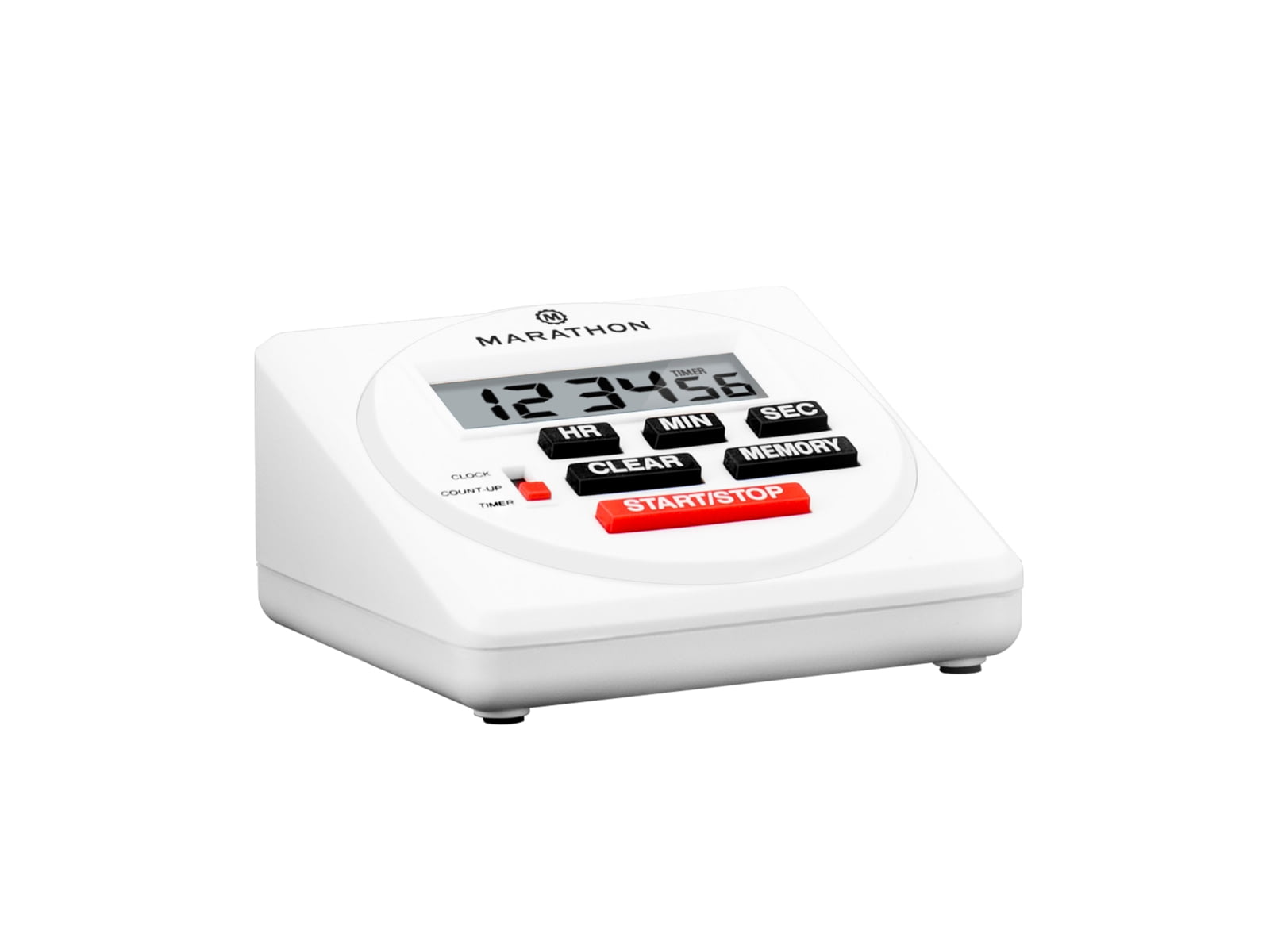 Marathon 24 Hour Timer w/Countdown and Count-Up White TI080001-WH