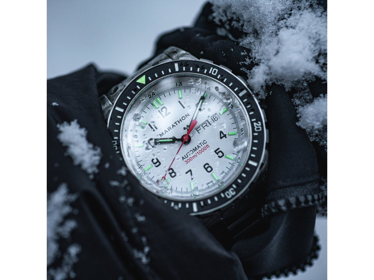 Marathon Arctic JDD w/3pc Black Rubber Strap White 46 mm