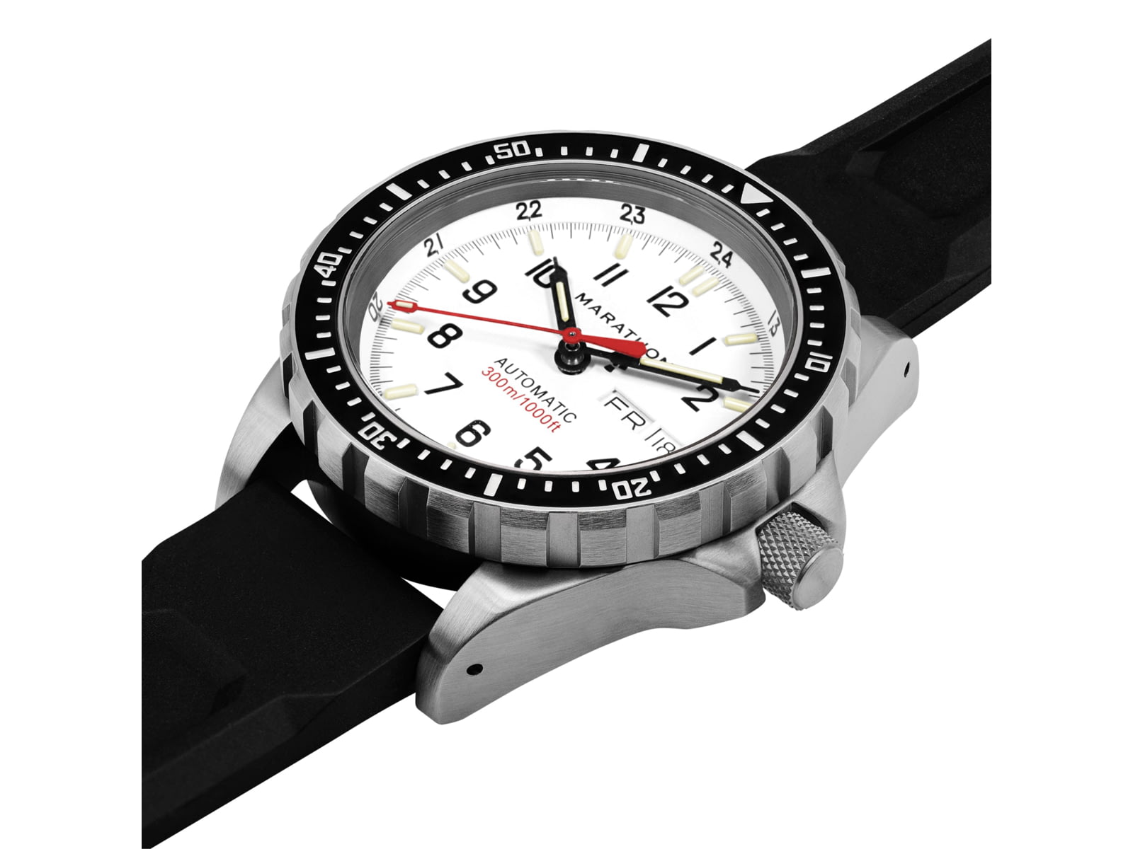 Marathon Arctic JDD w/3pc Black Rubber Strap White 46 mm
