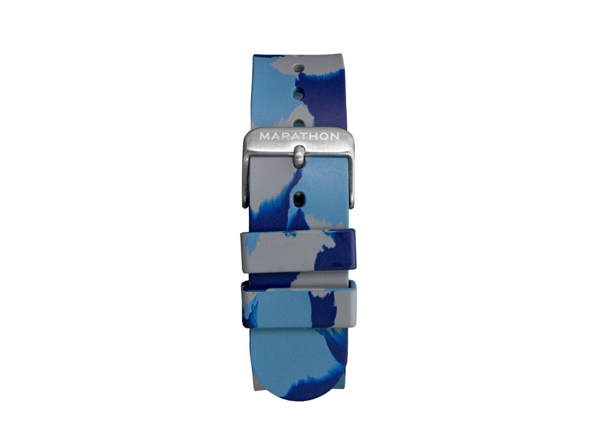 Marathon Camouflage Rubber Watch Strap 20mm Blue