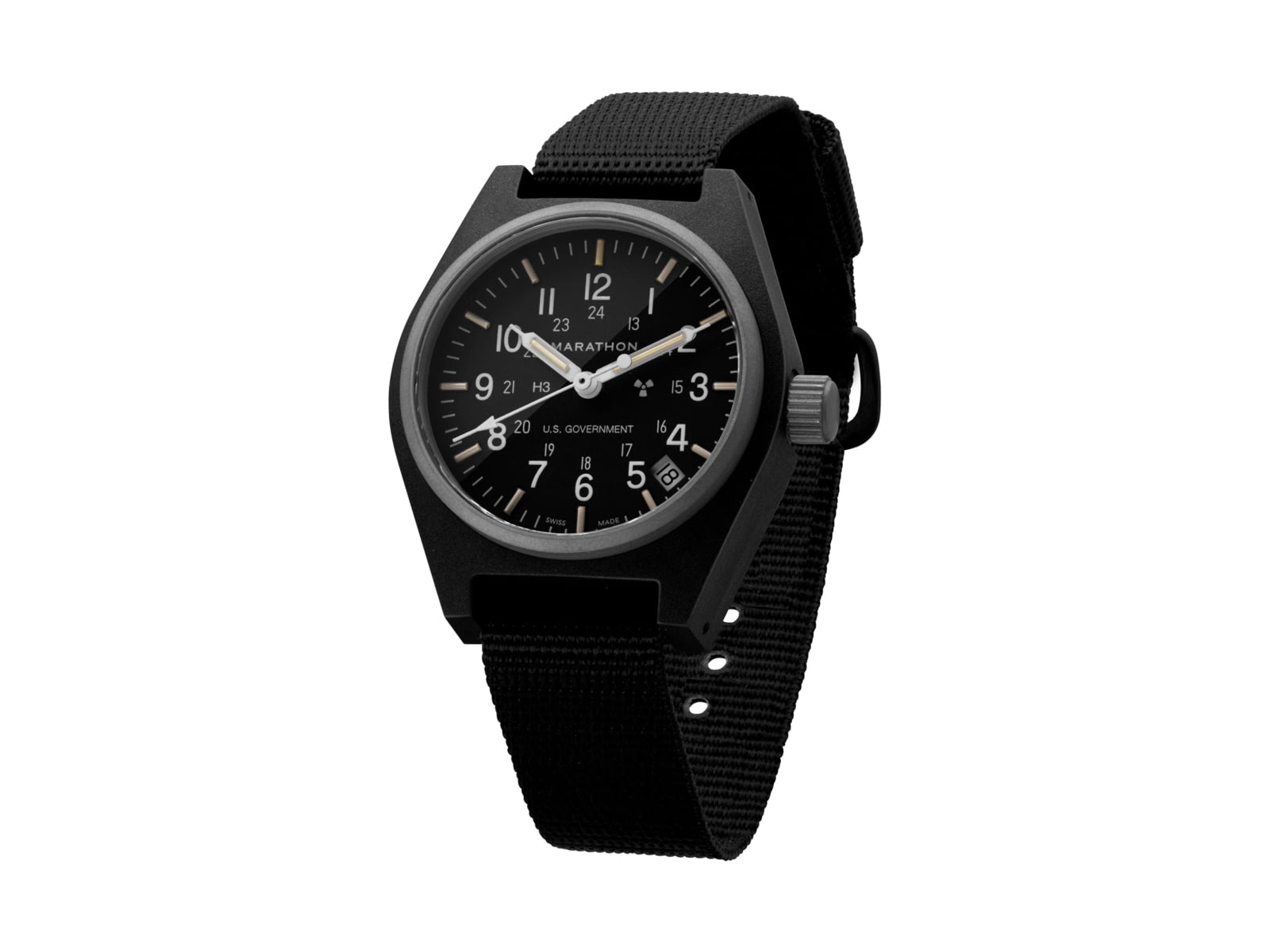 Marathon General Purpose Quartz Wristwatch w/ Date and Trtitium Black