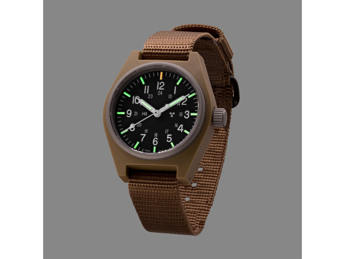 Marathon General Purpose Quartz Wristwatch w/ Tritium No Government Markings Desert Tan