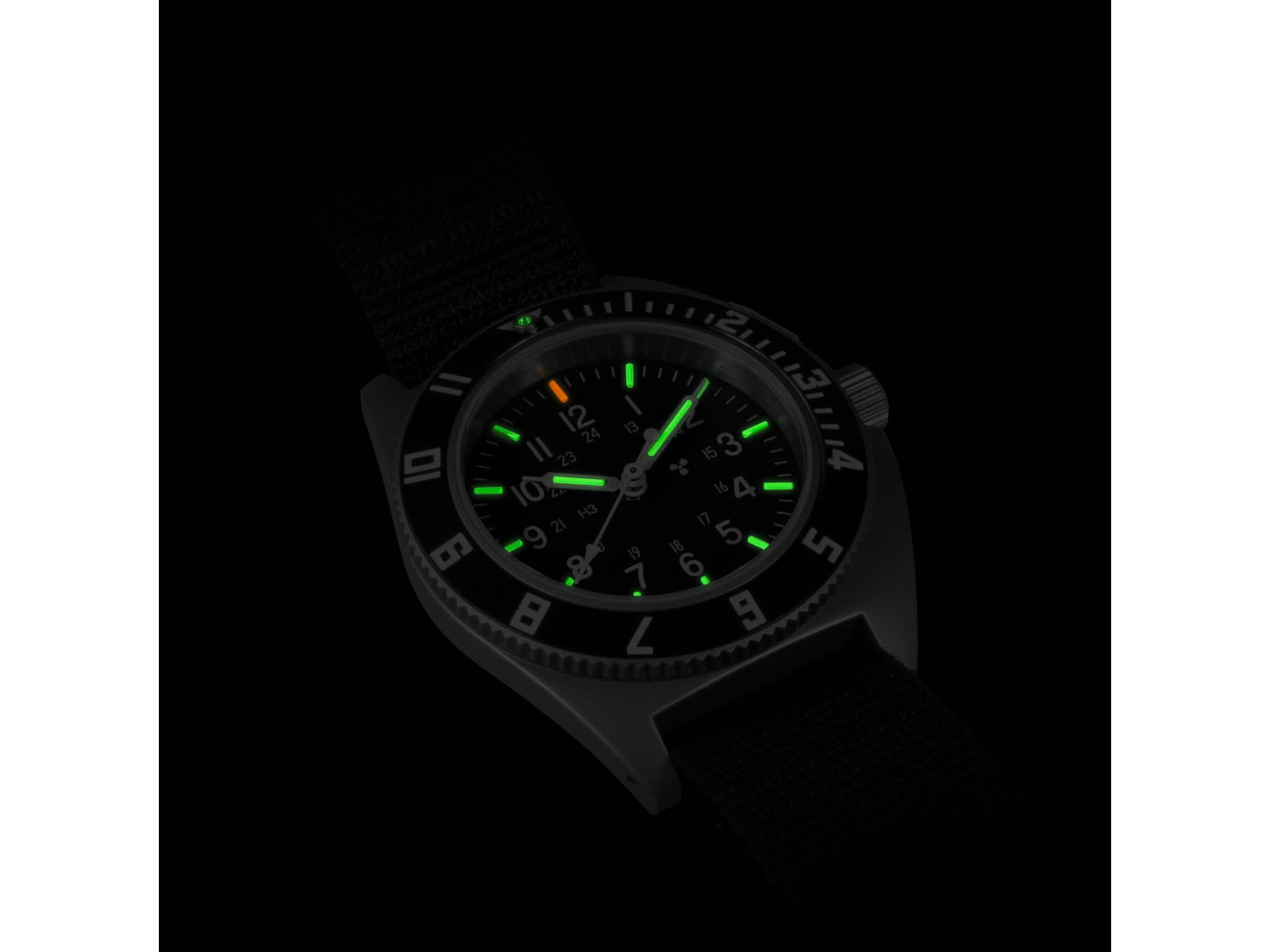 Marathon Steel Navigator Black Nylon Ballistic Strap 11in Black 41mm