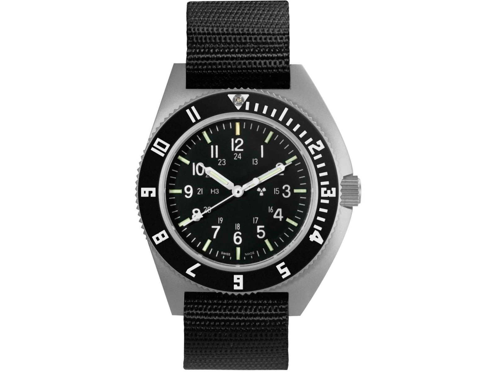 Marathon Steel Navigator Black Nylon Ballistic Strap 11in Black 41mm