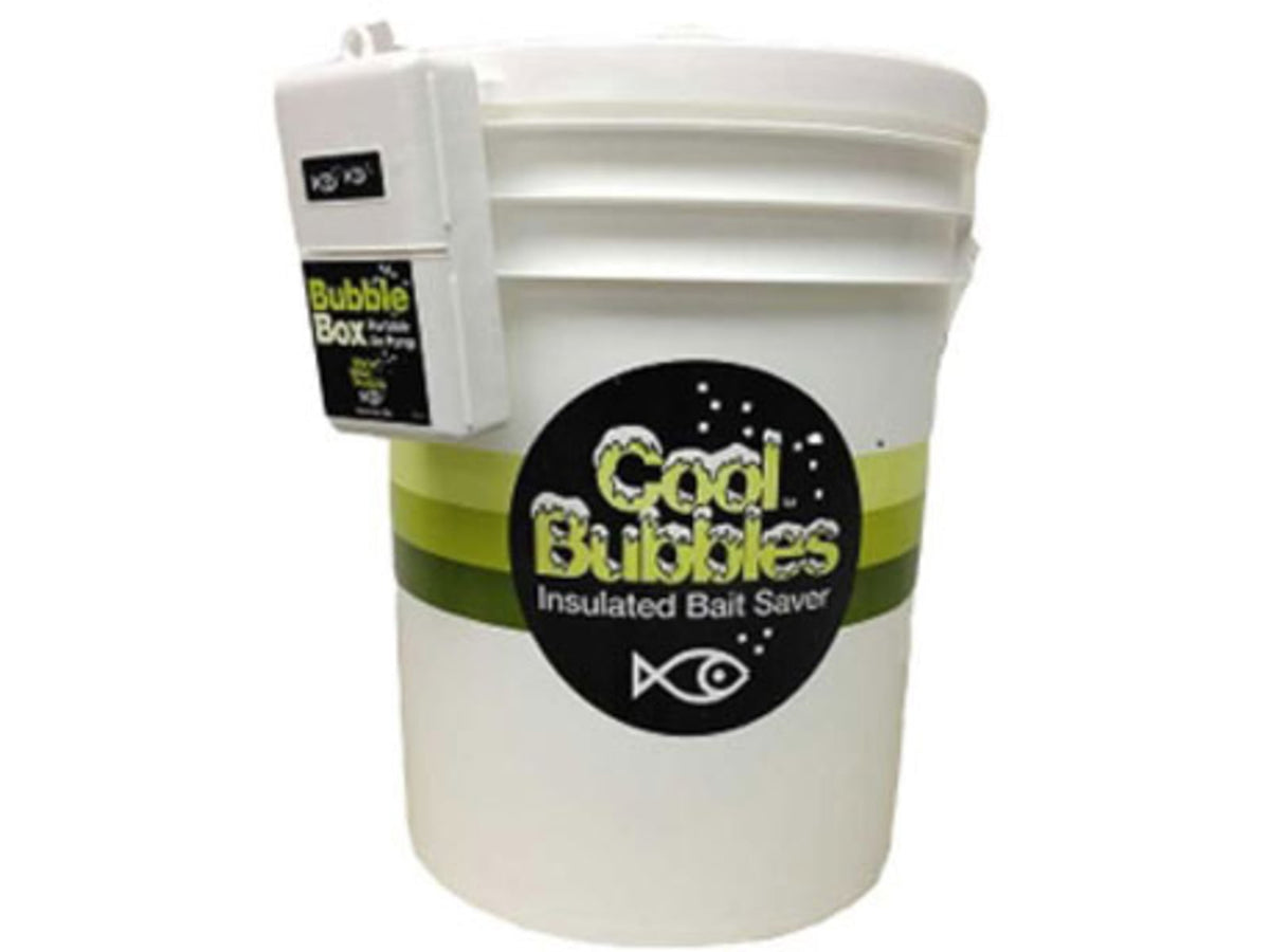 Marine Metal Products Cool Bubbles 5 Quart Insulated Aerated Bait Container w/B-11 Model Pump White CB-115