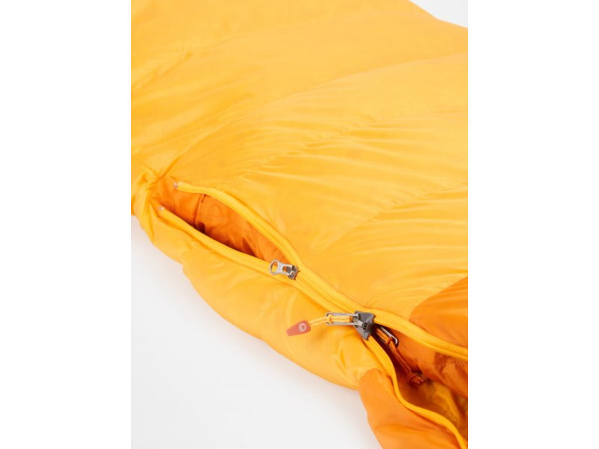 Marmot Lithium Sleeping Bag Long Orange Pepper/Golden Sun Left Zipper M14407-21734-LZ