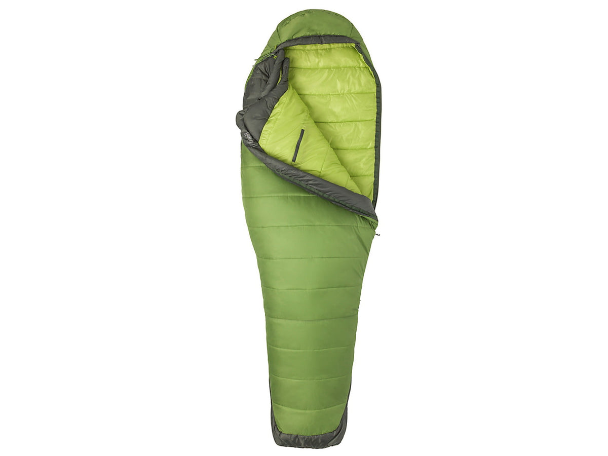 Marmot Trestles Elite Eco 30 Sleeping Bag - Womens Wheatgrass/Crocodile Long Right Zip