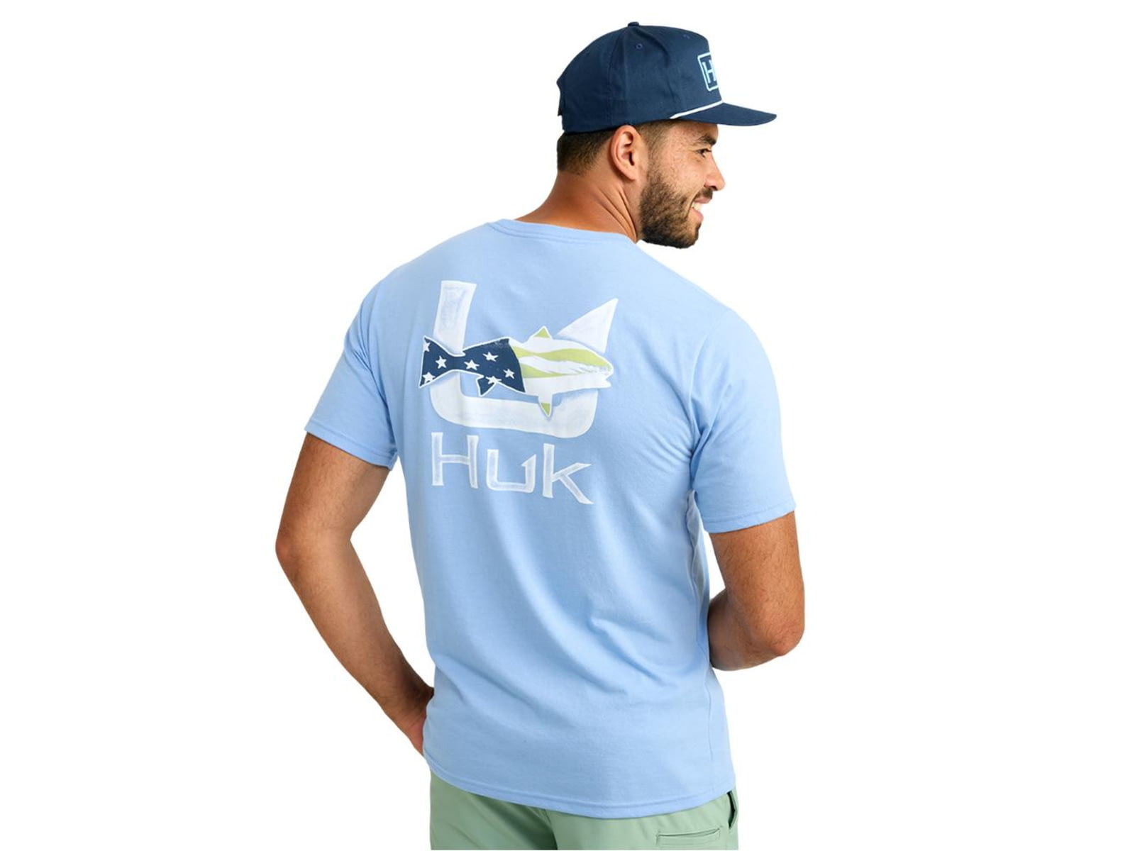 Marolina DBA HUK Huk Fish Flag Short Sleeve Shirt Marolina Blue S H1000542-420-S