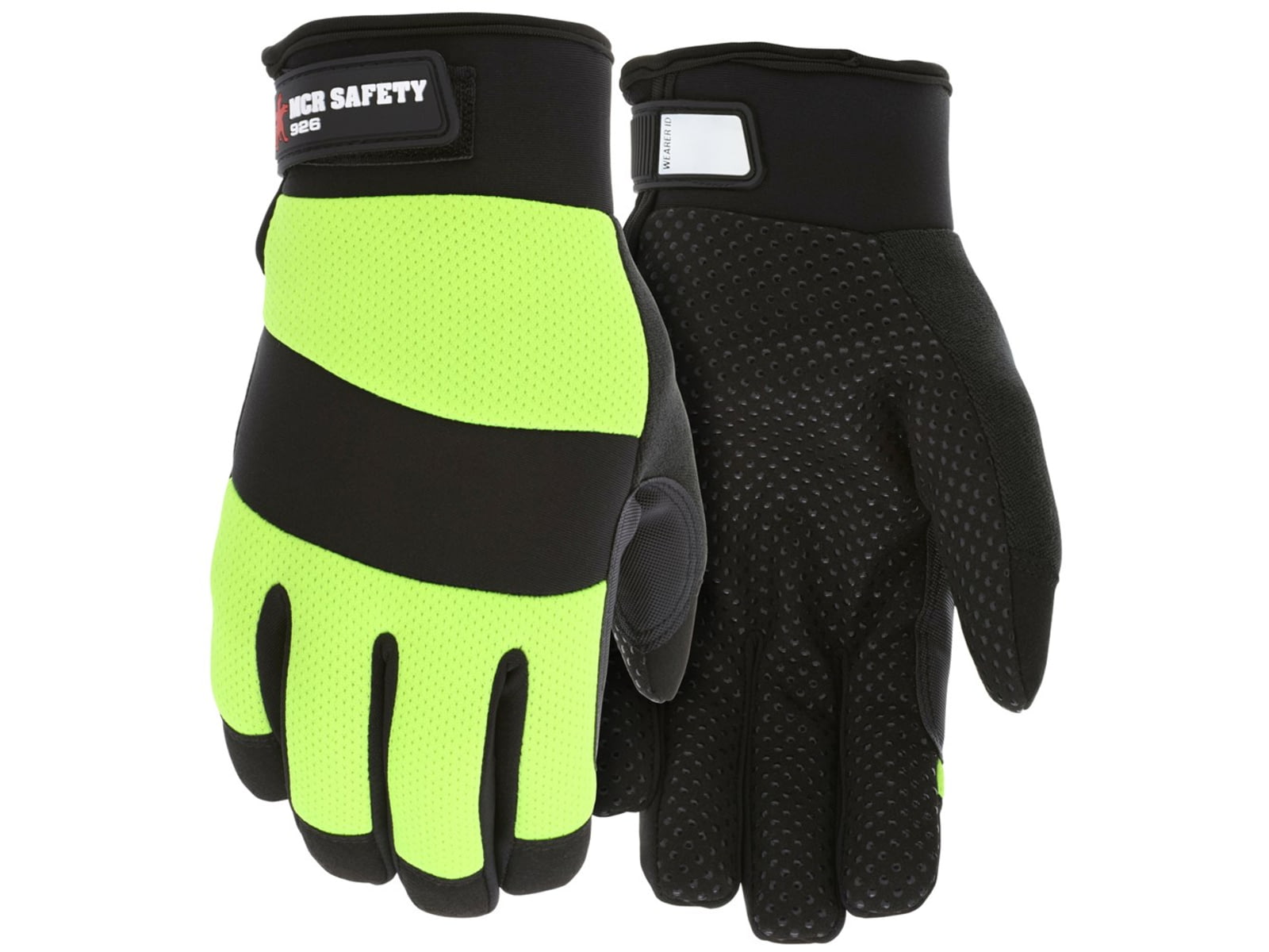 MCR Safety Mechanics Gloves Synthetic Leather Palm with Silicone Dots Thermosock Lined with Waterproof Bladder Black X - Large 926XL